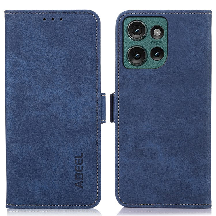 ABEEL For Motorola Edge 50 Neo 5G / Moto S50 5G / Thinkphone 25 5G Case Retro Leather Phone Cover Wallet Stand View - Blue