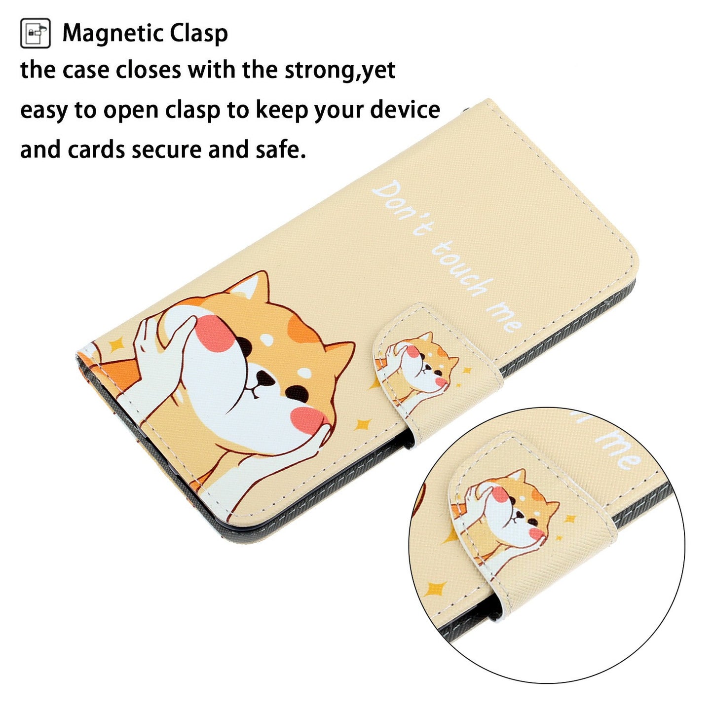 For Samsung Galaxy A06 Case Pattern Printing Protective Leather Folio Phone Cover - Shiba Inu