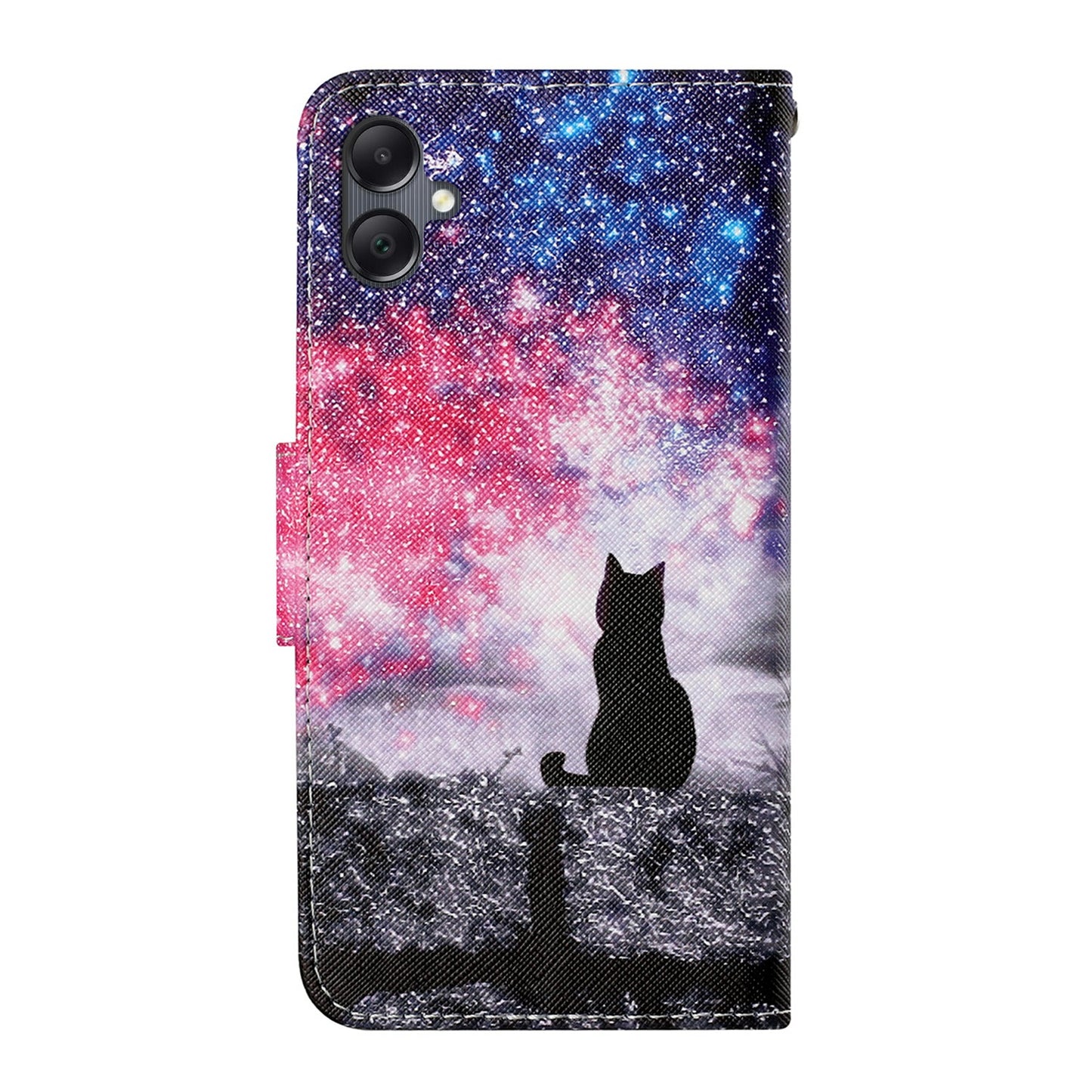For Samsung Galaxy A06 Case Pattern Printing Protective Leather Folio Phone Cover - Galaxy Cat