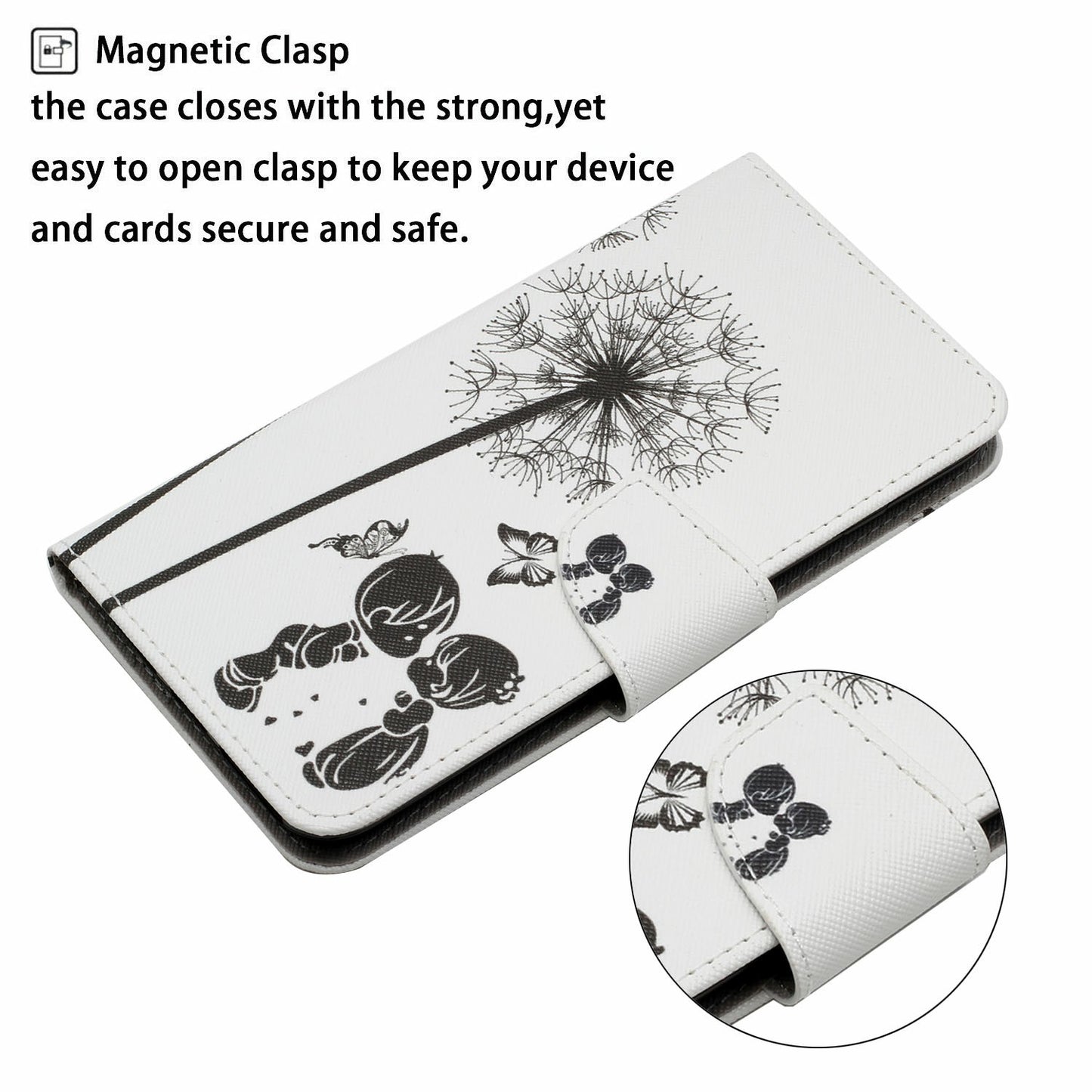 For Samsung Galaxy A06 Case Pattern Printing Protective Leather Folio Phone Cover - Dandelion