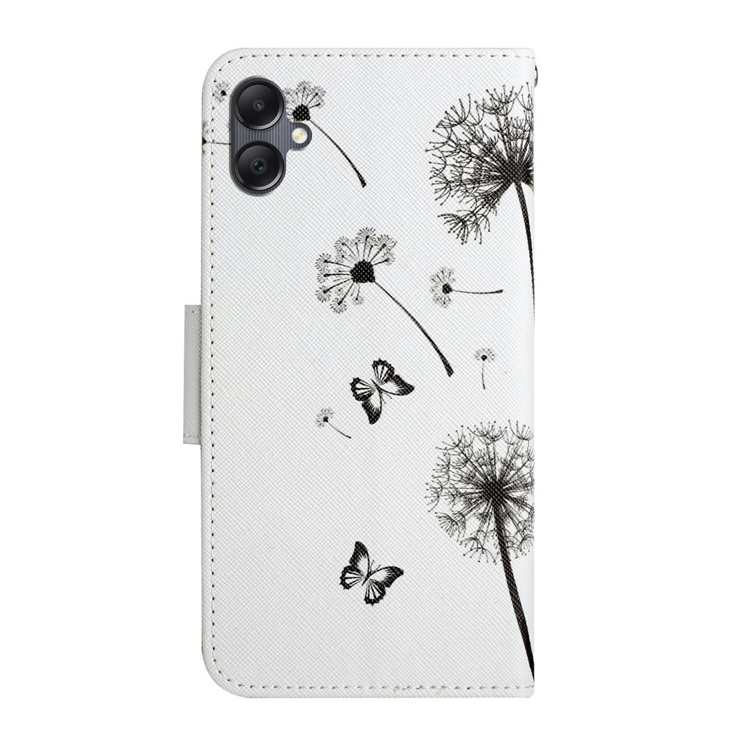 For Samsung Galaxy A06 Case Pattern Printing Protective Leather Folio Phone Cover - Dandelion