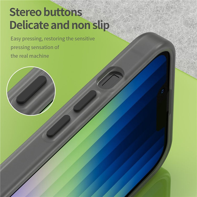 For iPhone 16e Case Compatible with MagSafe TPU + PC Slim Matte Translucent Phone Cover - Black