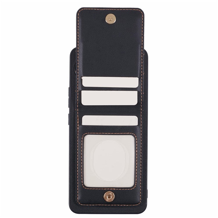 For OnePlus Nord 4 Phone Case Rhombus Adhesive Card Bag with Kickstand RFID Blocking - Black