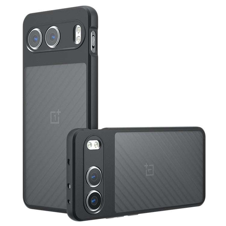 For OnePlus Nord 4 Case Skin-Touch TPU+PC Matte Phone Shell, Transparent Black