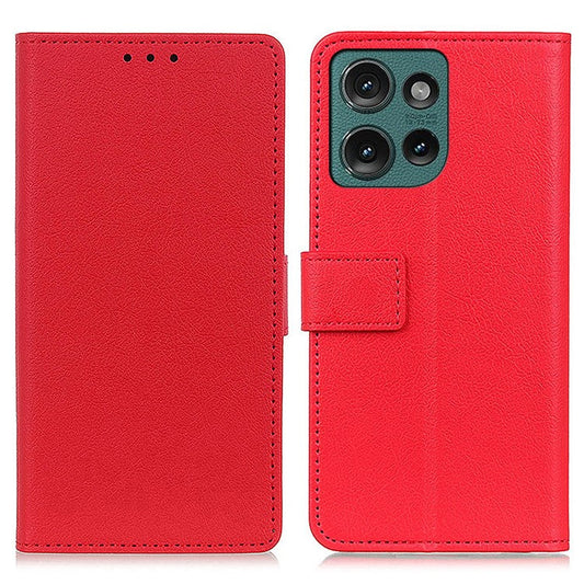 For Motorola Edge 50 Neo 5G / Moto S50 5G / Thinkphone 25 5G Case PU Leather Stand Wallet Phone Cover - Red