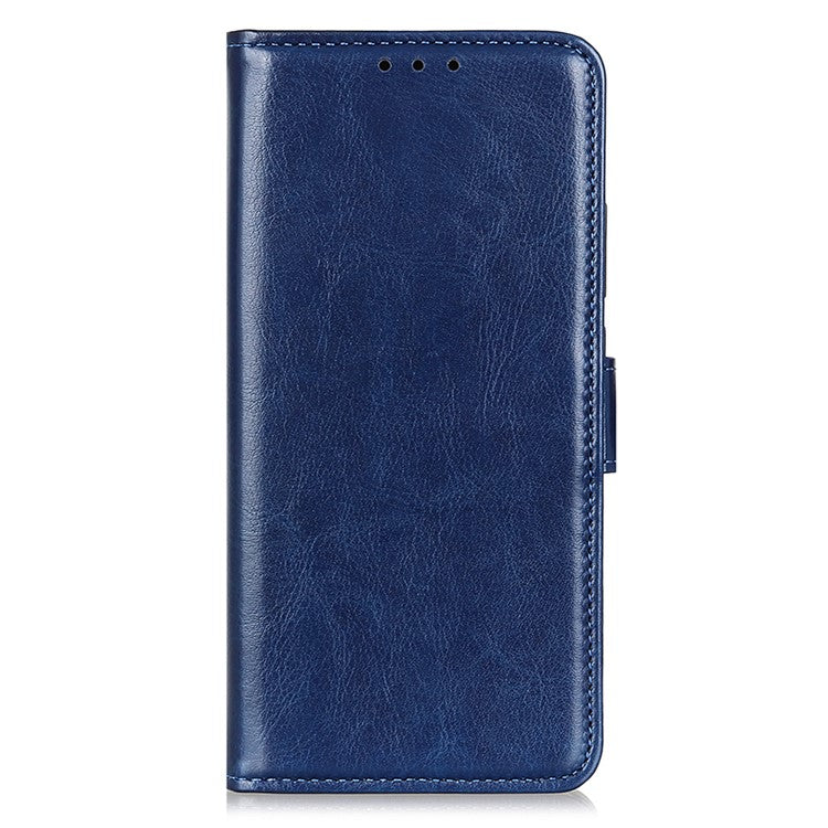 For Motorola Edge 50 Neo 5G / Moto S50 5G / Thinkphone 25 5G Case Crazy Horse Texture PU Leather Phone Stand Cover - Blue
