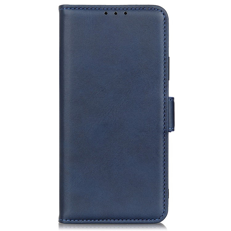 For Motorola Edge 50 Neo 5G / Moto S50 5G / Thinkphone 25 5G Case Stand Cowhide Texture PU Leather Phone Cover - Blue