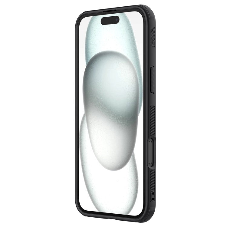 NILLKIN Frosted Shield Pro For iPhone 16 Case Matte PC+TPU Phone Cover - Black