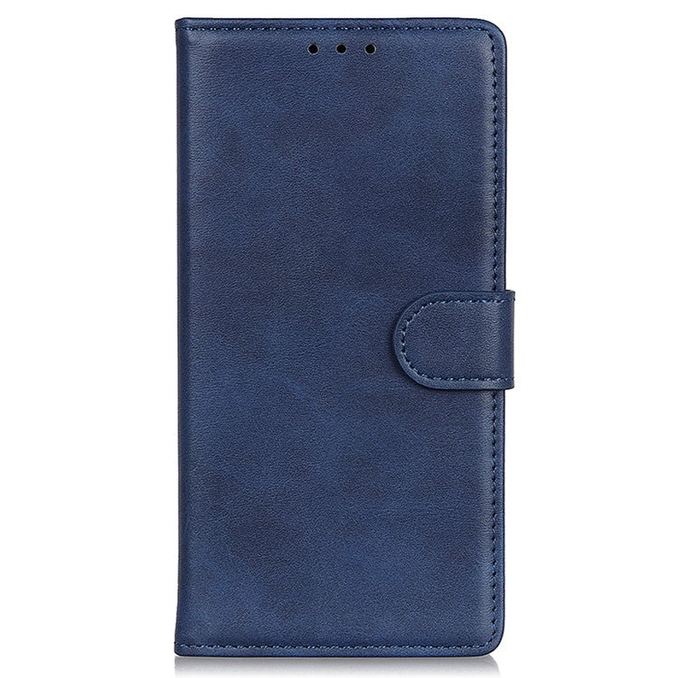 For Motorola Edge 50 Neo 5G / Moto S50 5G / Thinkphone 25 5G Stand Wallet Case Cowhide Texture Leather Phone Cover - Blue