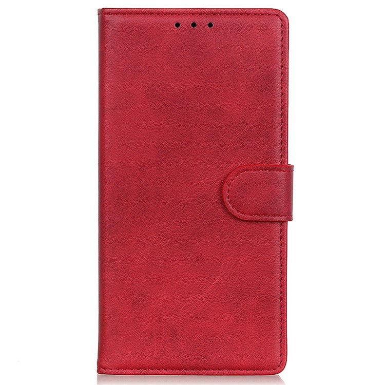 For Motorola Edge 50 Neo 5G / Moto S50 5G / Thinkphone 25 5G Stand Wallet Case Cowhide Texture Leather Phone Cover - Red