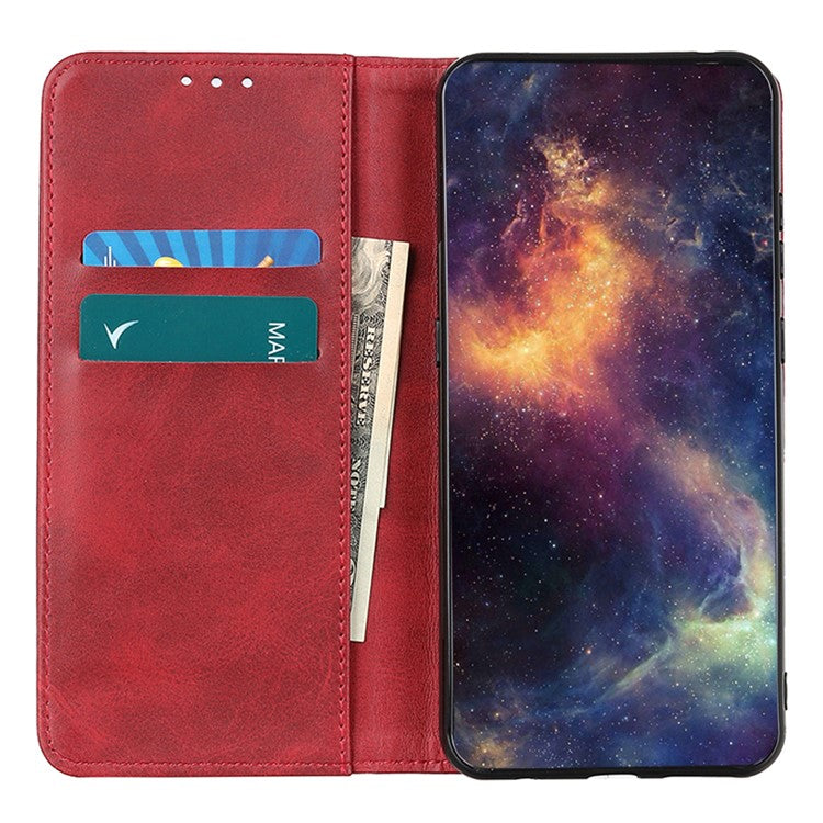 For Motorola Edge 50 Neo 5G / Moto S50 5G / Thinkphone 25 5G Case Split Leather Flip Wallet Phone Cover - Red