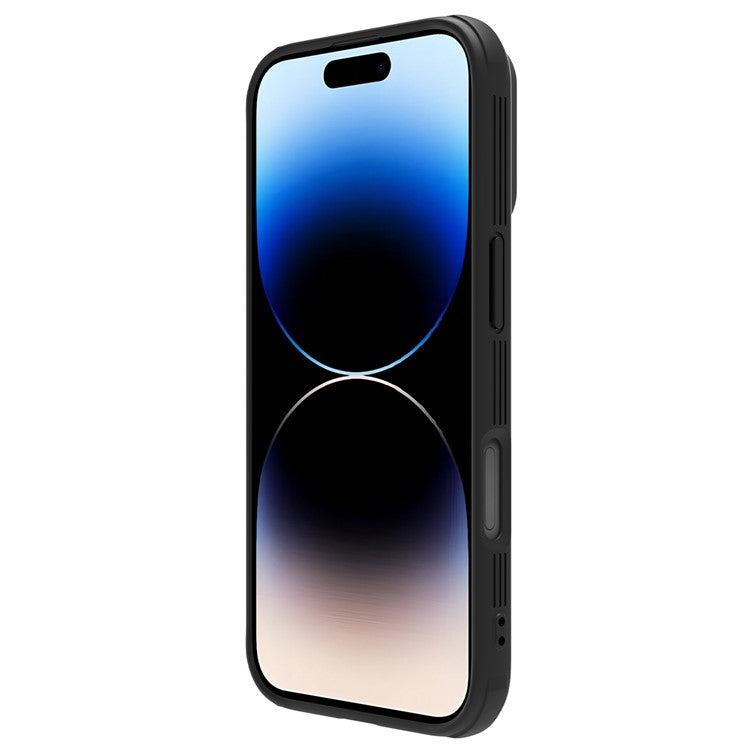 NILLKIN Camshield Pro Series for iPhone 16 Plus Case PC+TPU Slide Camera Lid Phone Cover - Black
