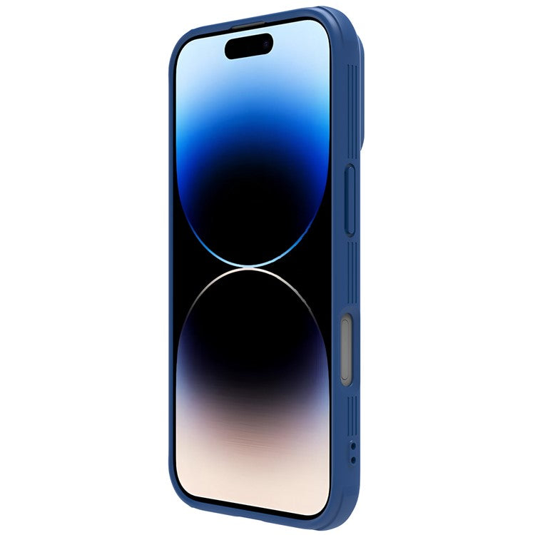 NILLKIN Camshield Pro Series for iPhone 16 Plus Case PC+TPU Slide Camera Lid Phone Cover - Blue