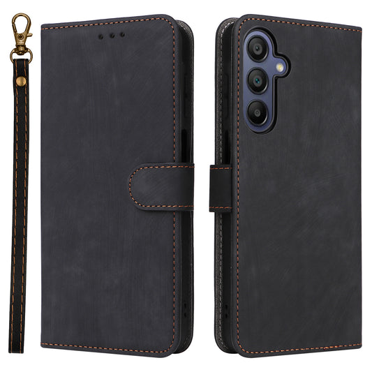 For Samsung Galaxy A16 5G / A16 4G Wallet Case RFID Blocking PU Leather Cover Stand View - Black