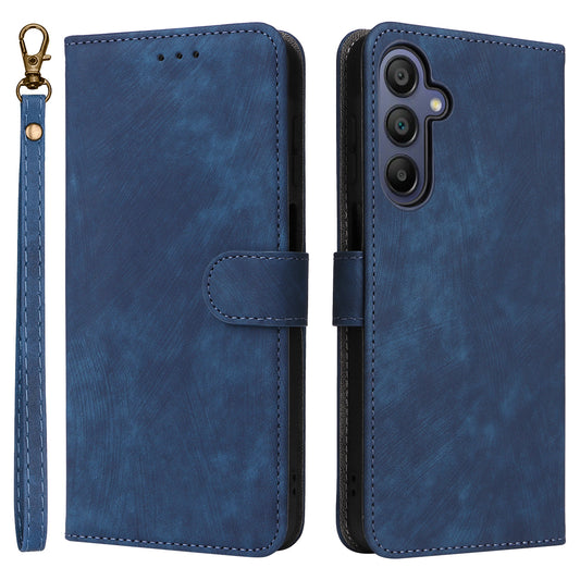 For Samsung Galaxy A16 5G / A16 4G Wallet Case RFID Blocking PU Leather Cover Stand View - Blue