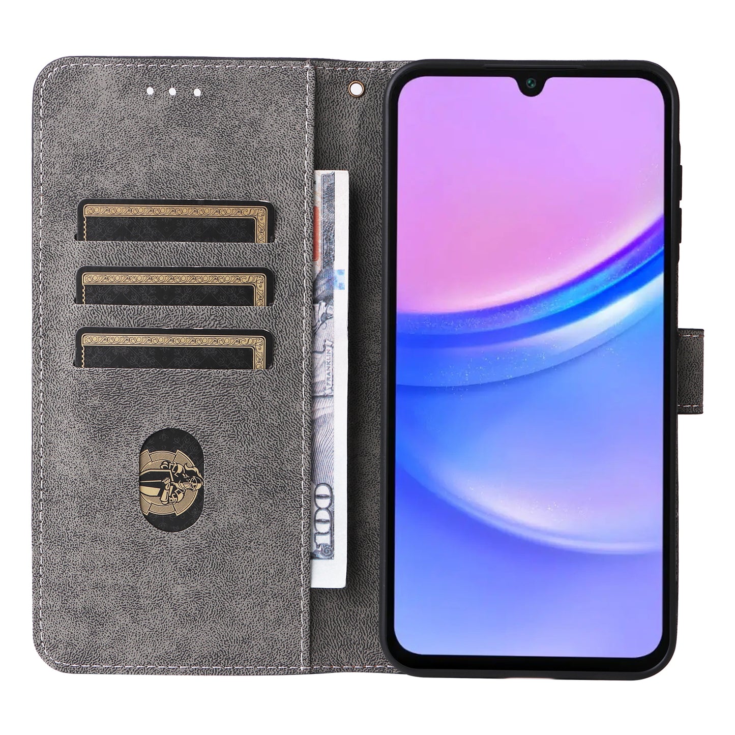 For Samsung Galaxy A16 5G / A16 4G Wallet Case RFID Blocking PU Leather Cover Stand View - Blue
