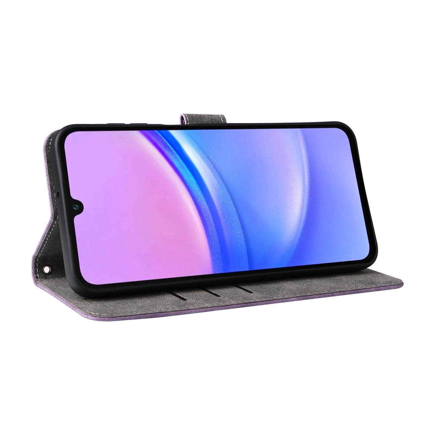 For Samsung Galaxy A16 5G / A16 4G Wallet Case RFID Blocking PU Leather Cover Stand View - Purple