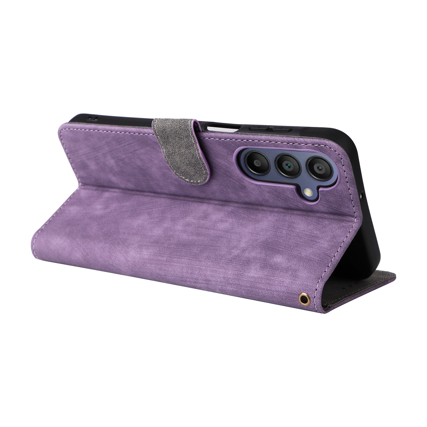 For Samsung Galaxy A16 5G / A16 4G Wallet Case RFID Blocking PU Leather Cover Stand View - Purple