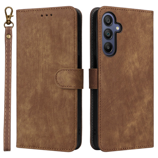 For Samsung Galaxy A16 5G / A16 4G Wallet Case RFID Blocking PU Leather Cover Stand View - Brown