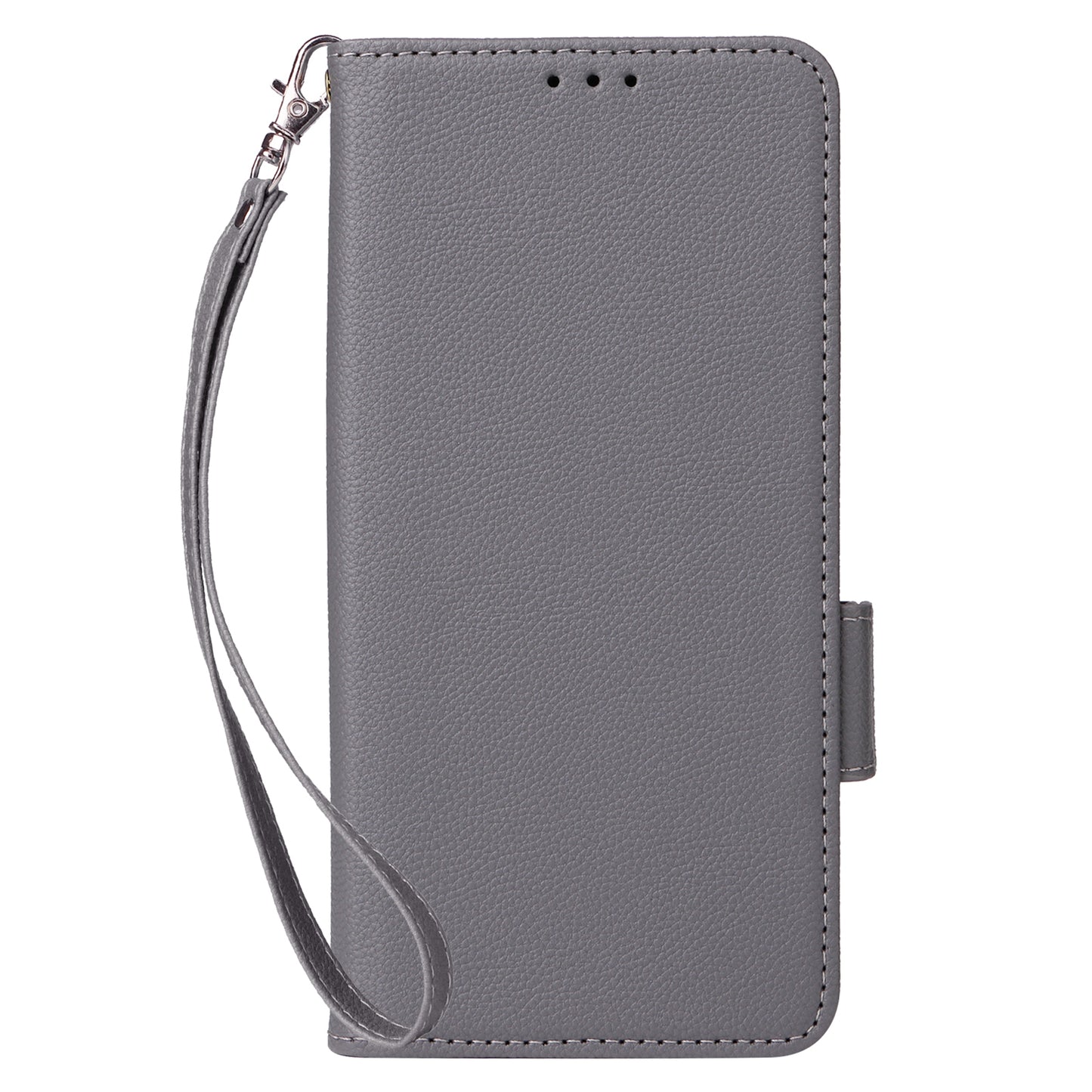 For Samsung Galaxy A16 5G / A16 4G Case Litchi Texture PU Leather Wallet Flip Phone Cover - Grey