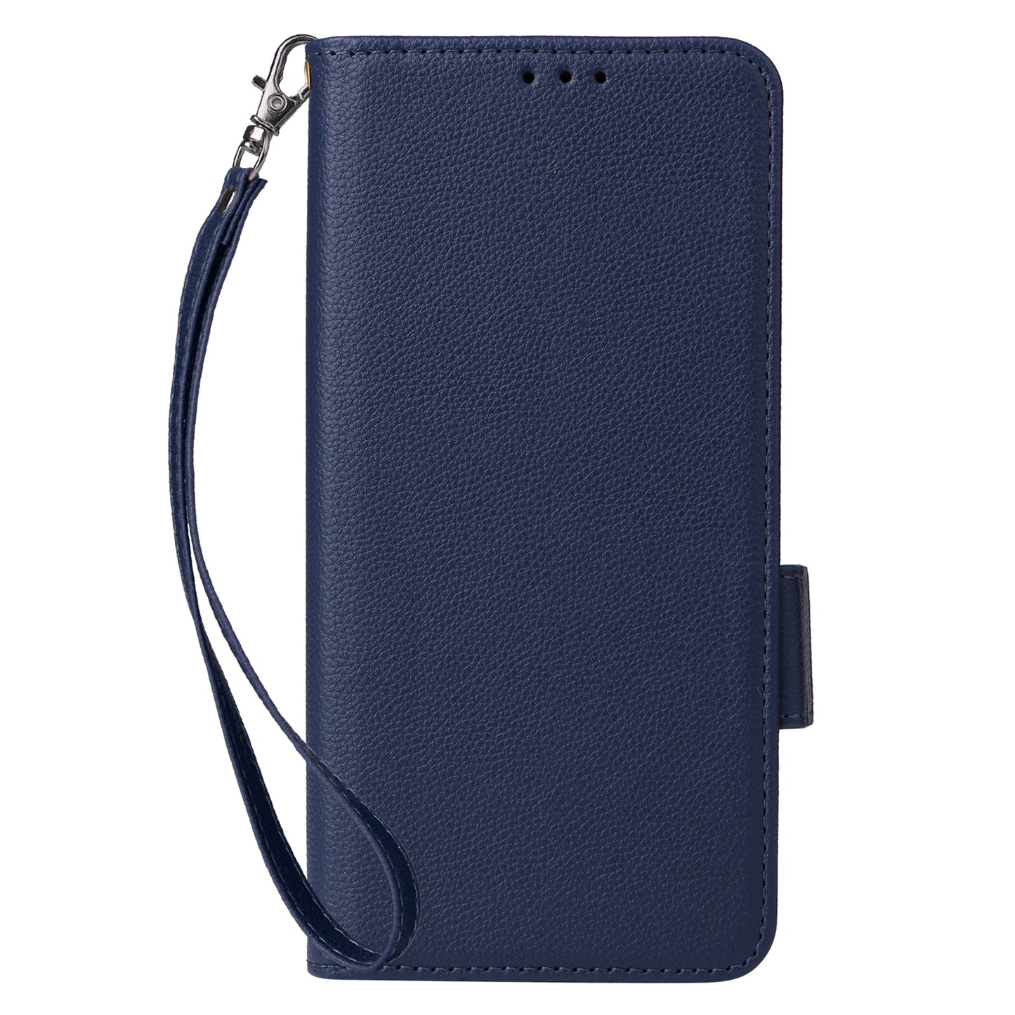 For Samsung Galaxy A16 5G / A16 4G Case Litchi Texture PU Leather Wallet Flip Phone Cover - Dark Blue