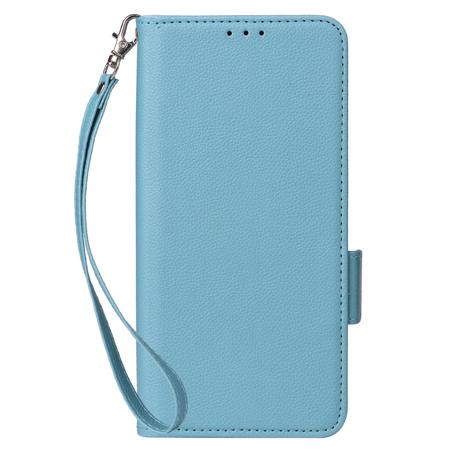 For Samsung Galaxy A16 5G / A16 4G Case Litchi Texture PU Leather Wallet Flip Phone Cover - Baby Blue