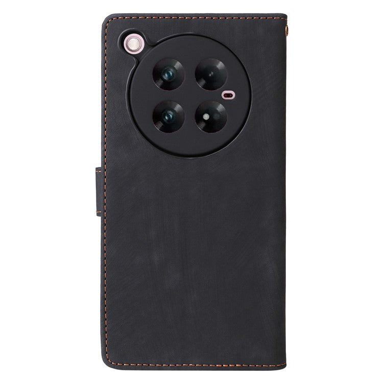 For Infinix Zero 40 4G / X6860 Wallet Case RFID Blocking PU Leather Cover Stand View - Black