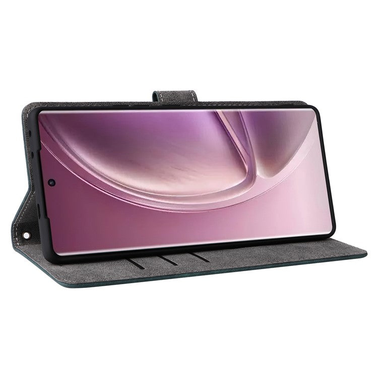 For Infinix Zero 40 4G / X6860 Wallet Case RFID Blocking PU Leather Cover Stand View - Green