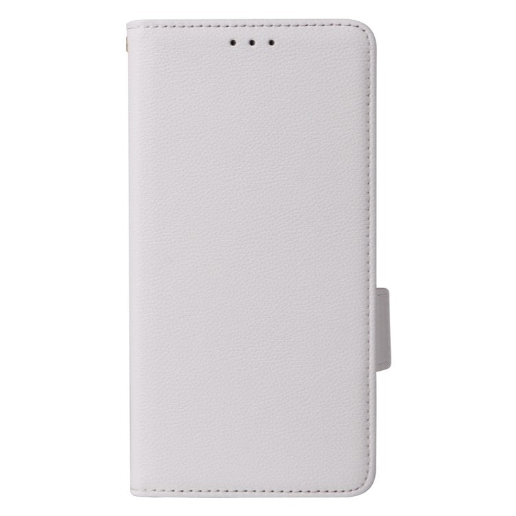 Phone Case for Oppo A3x 5G / A3X 4G / A3 4G / A3 5G / A40M 4G / A40 4G / A3i 5G / A60 5G Litchi Texture PU Leather Wallet Flip Phone Cover - White