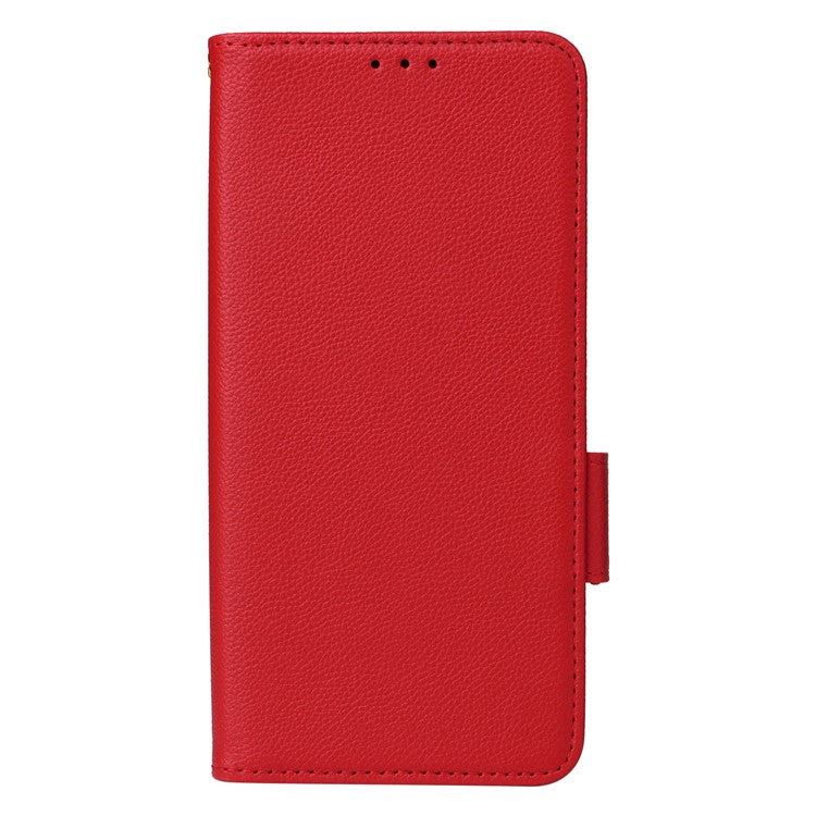 Phone Case for Oppo A3x 5G / A3X 4G / A3 4G / A3 5G / A40M 4G / A40 4G / A3i 5G / A60 5G Litchi Texture PU Leather Wallet Flip Phone Cover - Red