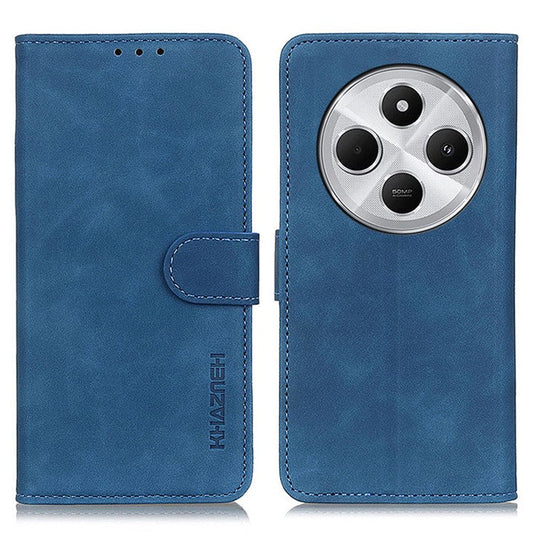 KHAZNEH For Xiaomi Poco C75 4G / Redmi 14R 5G / 14C 4G Case Retro PU Leather Wallet Stand Phone Cover - Blue