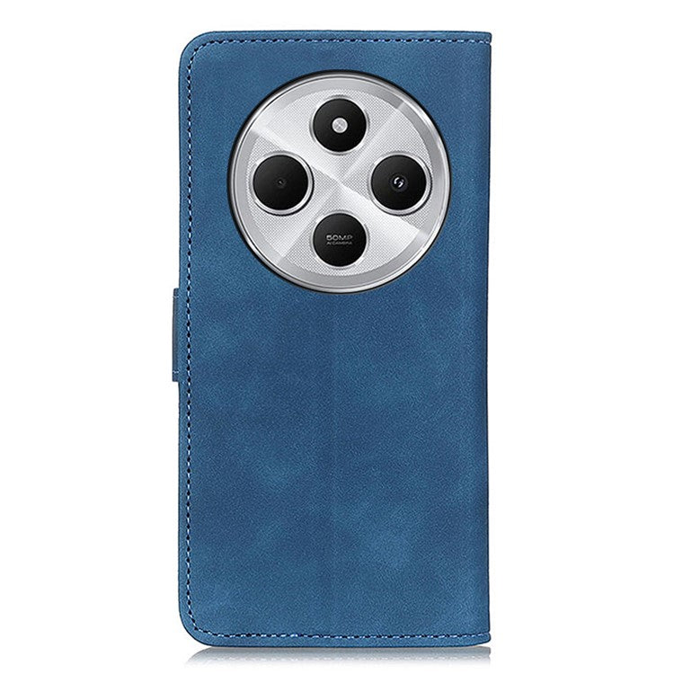 KHAZNEH For Xiaomi Poco C75 4G / Redmi 14R 5G / 14C 4G Case Retro PU Leather Wallet Stand Phone Cover - Blue