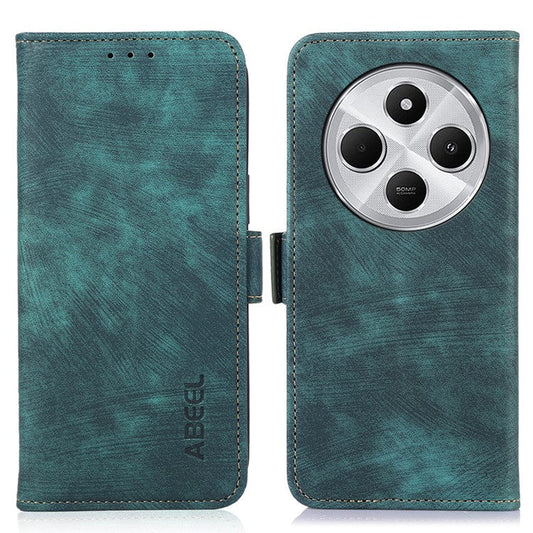 ABEEL For Xiaomi Redmi 14C 4G Case Retro Leather Phone Cover Wallet Stand View - Green