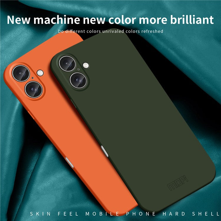 MOFI JK Qin Series For iPhone 16 Case TPU+Acrylic Phone Cover Skin Touch Feeling - Black