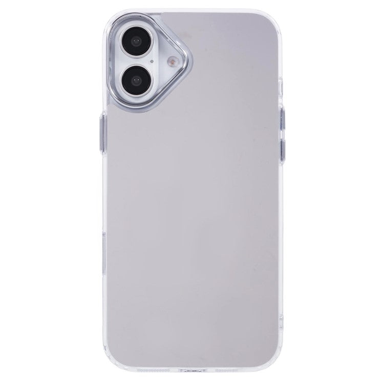 For iPhone 16 Plus Case Electroplated Mirror Surface Acrylic+TPU Phone Cover