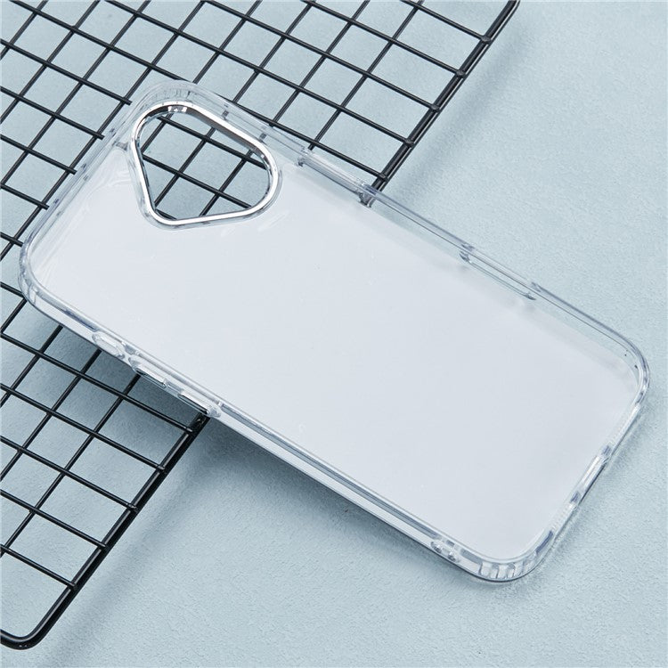 For iPhone 16 Plus Case Electroplated Mirror Surface Acrylic+TPU Phone Cover