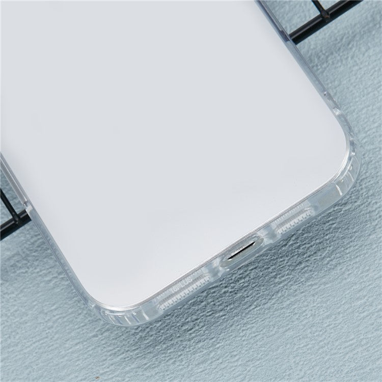 For iPhone 16 Plus Case Electroplated Mirror Surface Acrylic+TPU Phone Cover