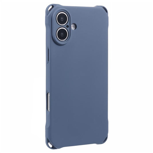 For iPhone 16 Plus Case Four Corners Fall Protection TPU Back Cover - Blue