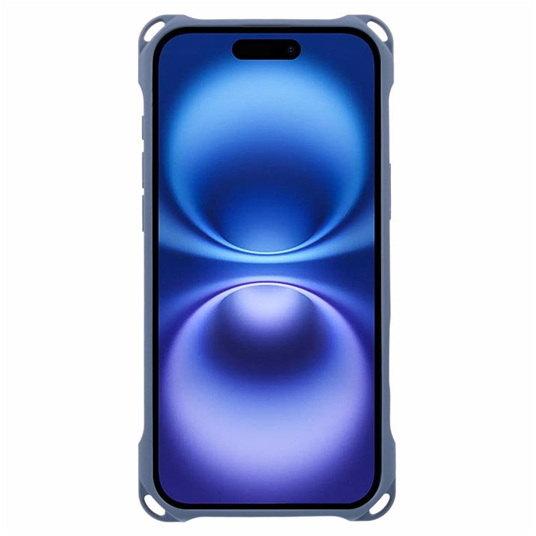 For iPhone 16 Plus Case Four Corners Fall Protection TPU Back Cover - Blue