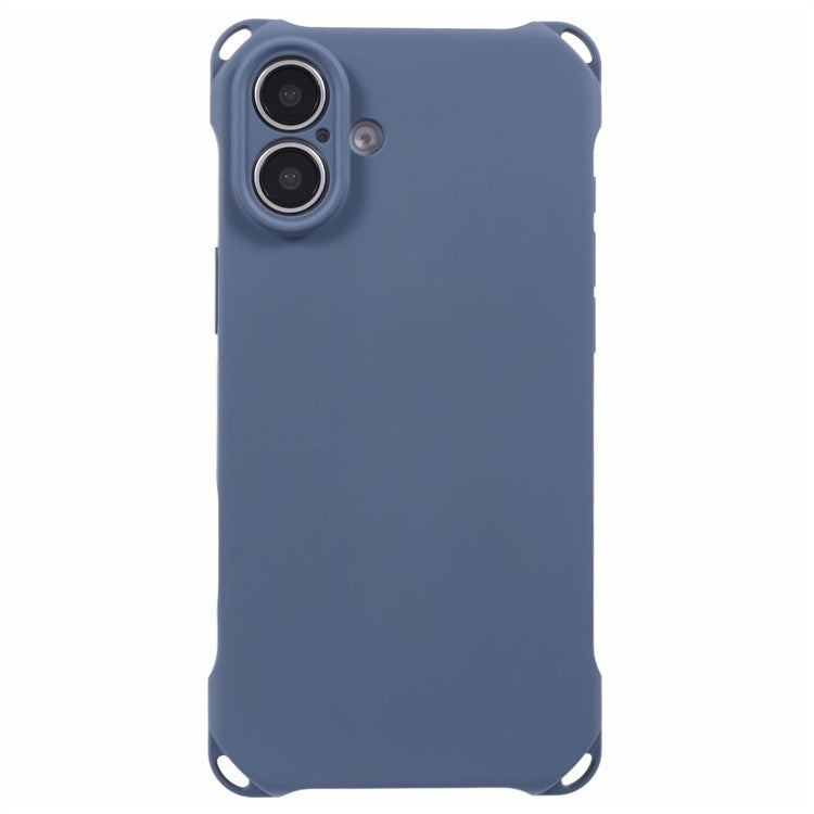 For iPhone 16 Plus Case Four Corners Fall Protection TPU Back Cover - Blue