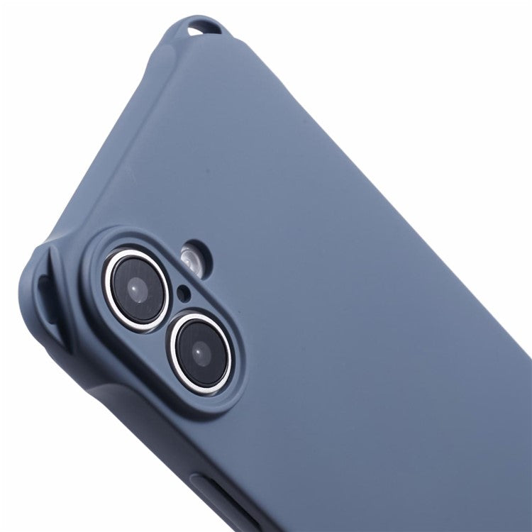 For iPhone 16 Plus Case Four Corners Fall Protection TPU Back Cover - Blue