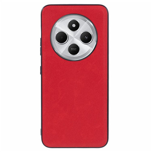 For Xiaomi Poco C75 4G / Redmi 14R 5G / 14C 4G Case Retro Leather Coated PC+TPU Phone Cover - Red
