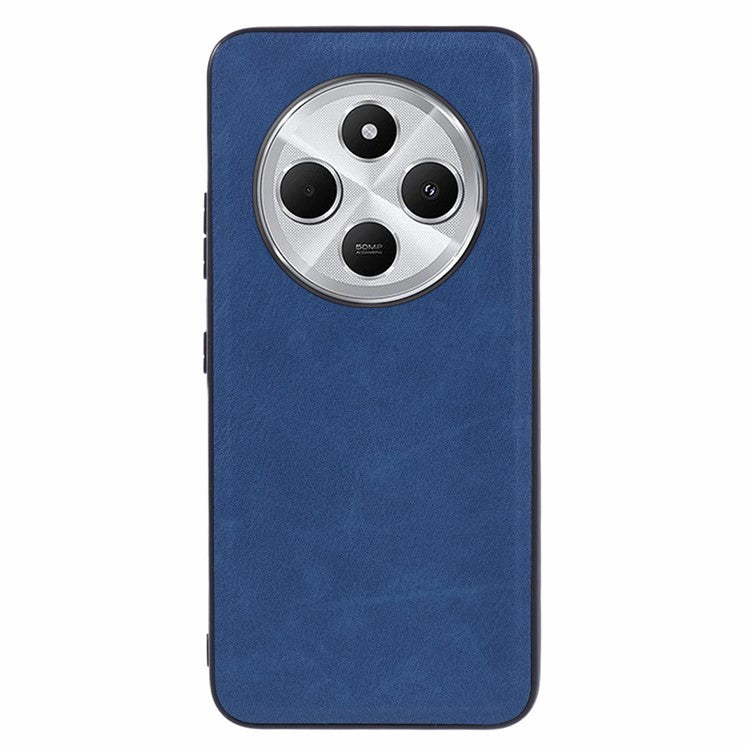 For Xiaomi Poco C75 4G / Redmi 14R 5G / 14C 4G Case Retro Leather Coated PC+TPU Phone Cover - Blue