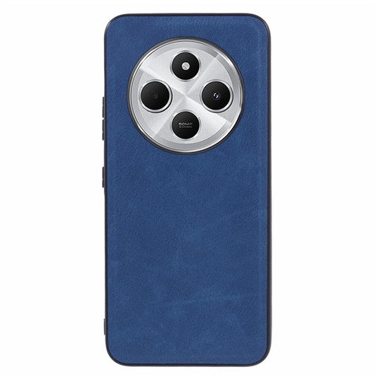 For Xiaomi Poco C75 4G / Redmi 14R 5G / 14C 4G Case Retro Leather Coated PC+TPU Phone Cover - Blue