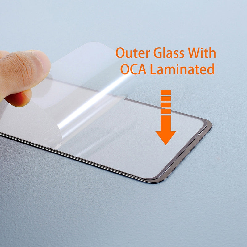 For Samsung Galaxy A06 A065 Front Screen Glass Lens + OCA Adhesive Part (Without Logo)