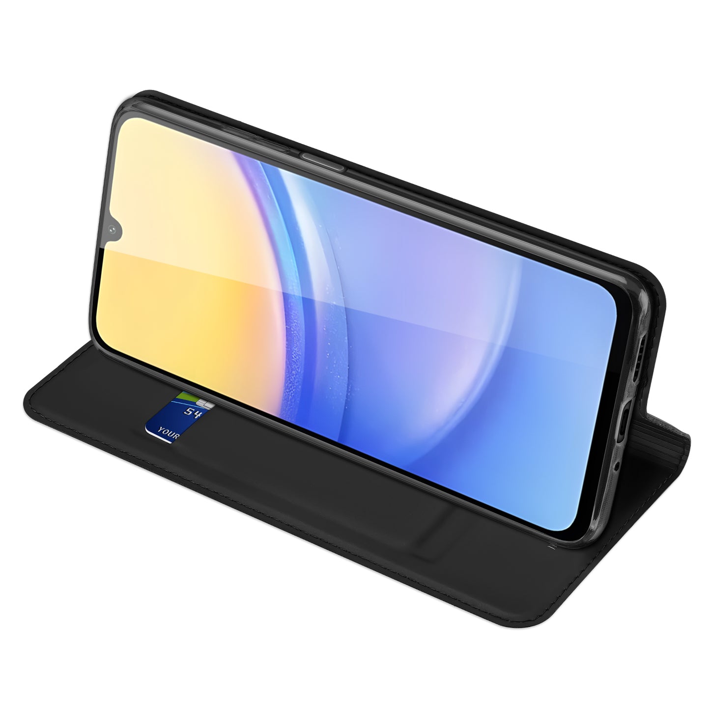 DUX DUCIS Skin Pro Series For Samsung Galaxy A16 5G / A16 4G Case Leather Cover Card Holder - Black