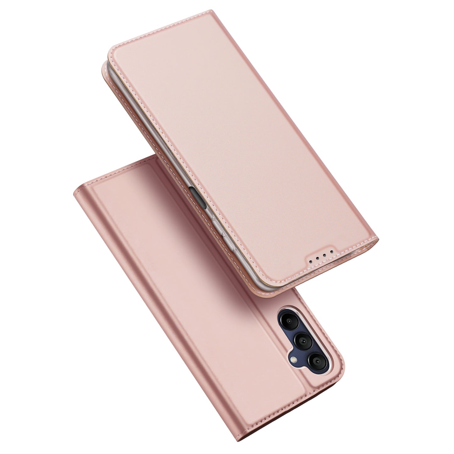 DUX DUCIS Skin Pro Series For Samsung Galaxy A16 5G / A16 4G Case Leather Cover Card Holder - Pink