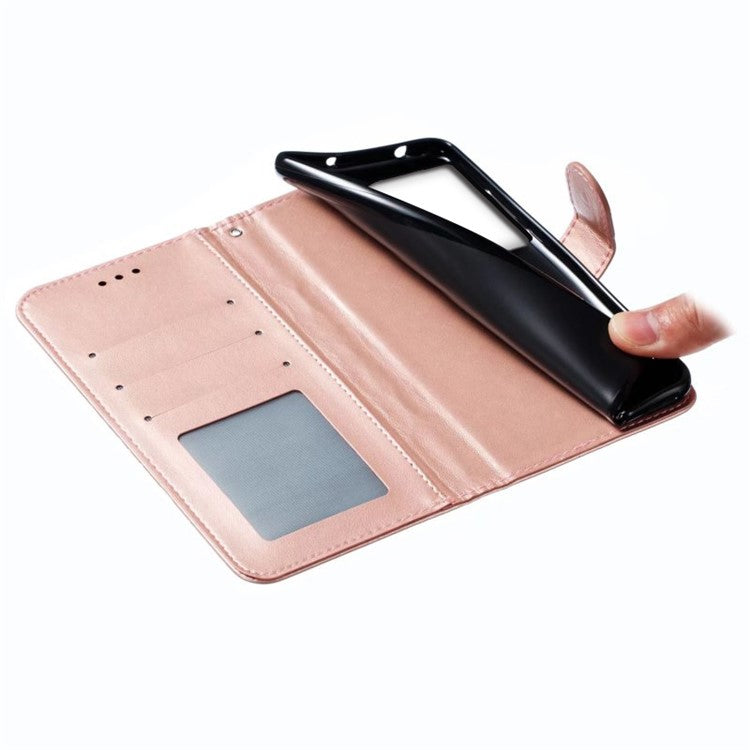 For OnePlus Ace 3 5G Case PU Leather Mandala Imprinted Design Wallet Phone Cover - Rose Gold