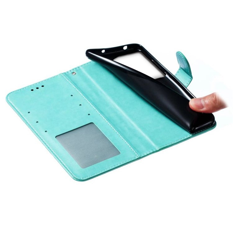 For OnePlus Ace 3 5G Case PU Leather Mandala Imprinted Design Wallet Phone Cover - Green