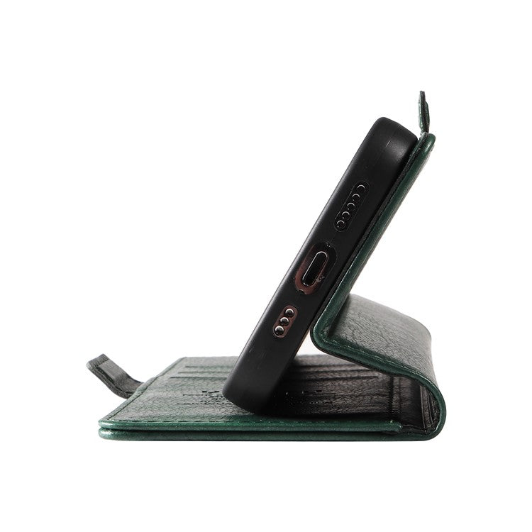 YIKATU YK-007 For Motorola Edge 50 Neo 5G / Moto S50 5G / Thinkphone 25 5G Case Side Buckle PU Leather Phone Cover Litchi Texture - Green